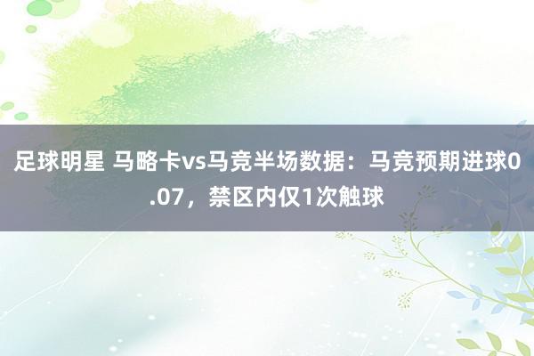 足球明星 马略卡vs马竞半场数据：马竞预期进球0.07，禁区内仅1次触球