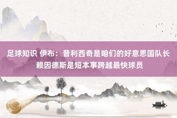 足球知识 伊布：普利西奇是咱们的好意思国队长 赖因德斯是短本事跨越最快球员