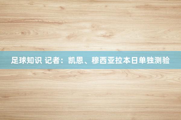 足球知识 记者：凯恩、穆西亚拉本日单独测验