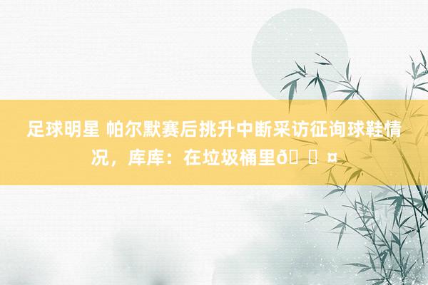 足球明星 帕尔默赛后挑升中断采访征询球鞋情况，库库：在垃圾桶里😤